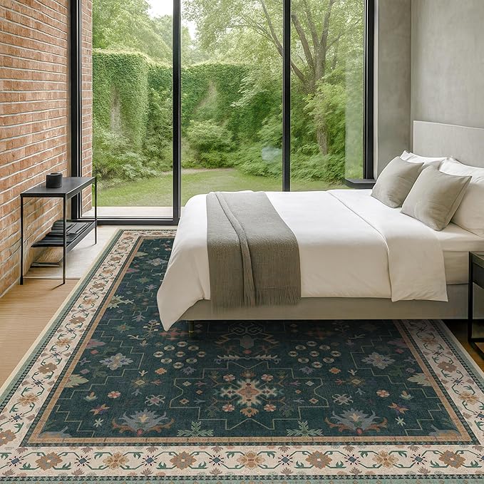 Hazo Haus Dark Green Oushak Living Room Rug 10x14 - Image 8