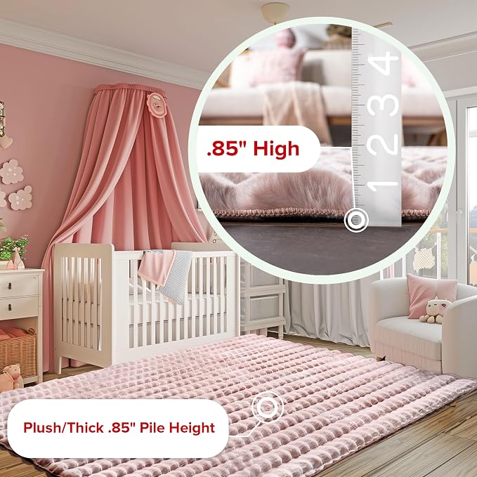 nuLOOM 5' x 8' Cozy Plush Area Rug, Machine Washable, Soft Fluffy Shag Carpet - Image 9