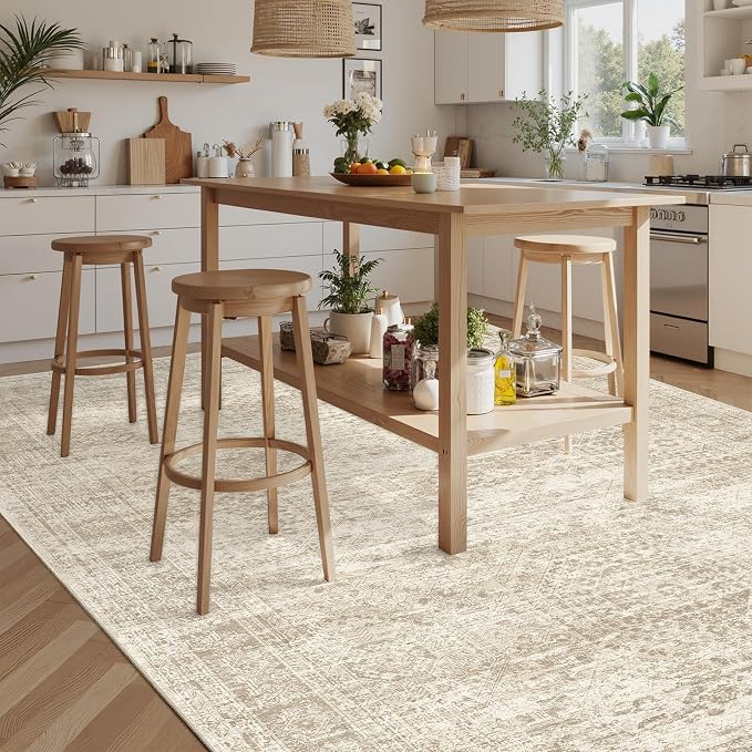 9x12 Area Rugs for Living Room, Non Slip Machine Washable Vintage Rugs - Image 8