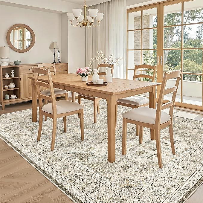 Madane 5x7 Area Rugs for Living Room, Stain Resistant Washable Rugs, Non-Slip - Image 4