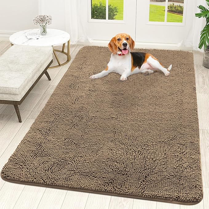 OLANLY Dog Door Mat for Muddy Paws 59x35, Absorbs Moisture and Dirt, Absorbent by OLANLY