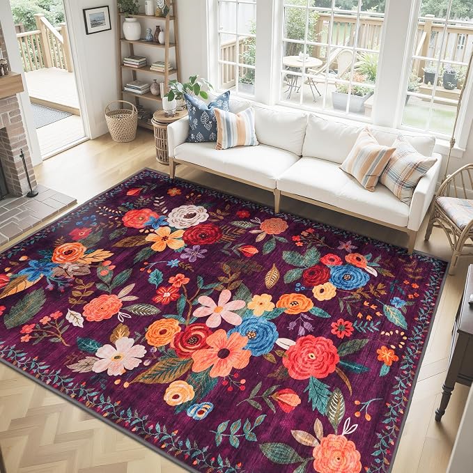 Washable Area Rug 8x10, Large Soft Rugs by WelcometoBabovid