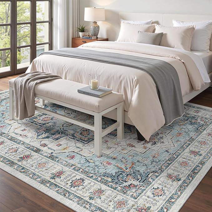 Madane 6x9 Area Rugs for Living Room, Stain Resistant Washable Rugs, Non-Slip - Image 3