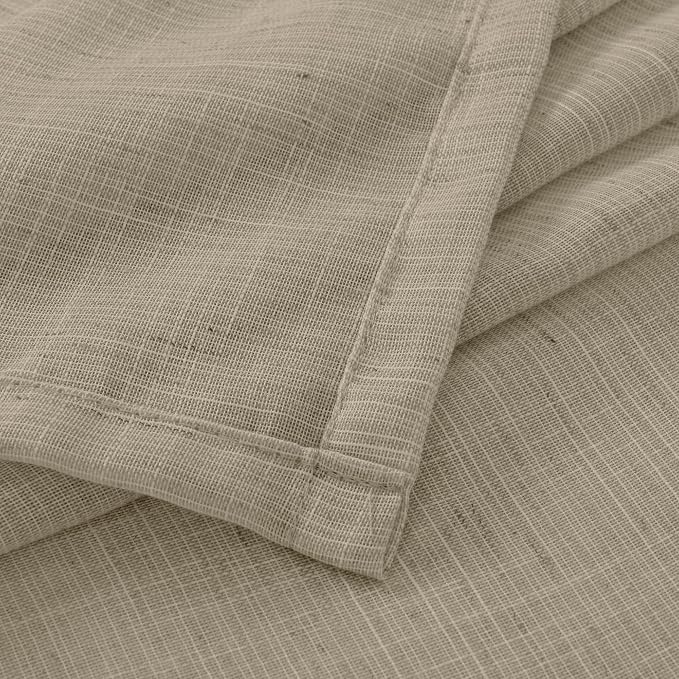 BGment 90 Inches Long Camel Linen Curtains - Image 9