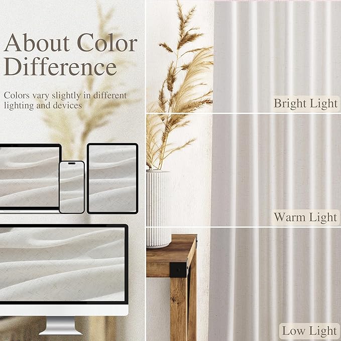 Nanspring Natural Linen Curtains - Image 3