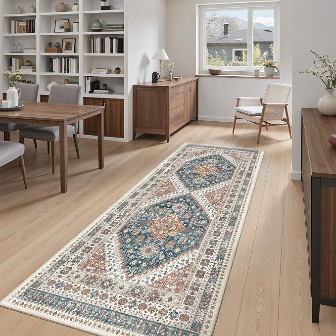 Madane Hallway Runner 3x8, Kitchen Rugs Washable Entryway Rug Vintage Kitchen - Image 3