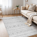 Nakagishi 4x6 Area Rugs Living Room: Washable Boho Large Neutral Soft Farmhouse by NakagishiAreaRug