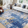 Washable Area Rugs Square 10ft Non-Slip Modern Abstract Soft by RELEANY