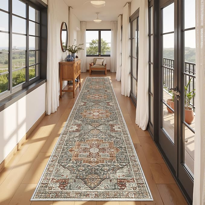 Hallway Runner Rug 2x12, Extra Long Washable Runner Rugs by Restydon