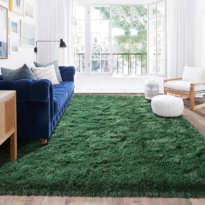 Rugs for Bedroom 4x6, Soft Shaggy Modern Shag Area Rug for Living Room by Quntue