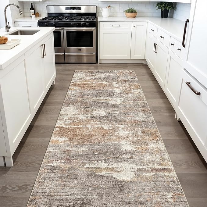 3x6 Washable Kitchen Runner Rug: Modern Abstract Runners by Ksrau
