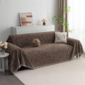 MYSKY HOME Loveseat Cover Deep Chocolate Couch Cover Sectional Couch Covers by MYSKYHOME