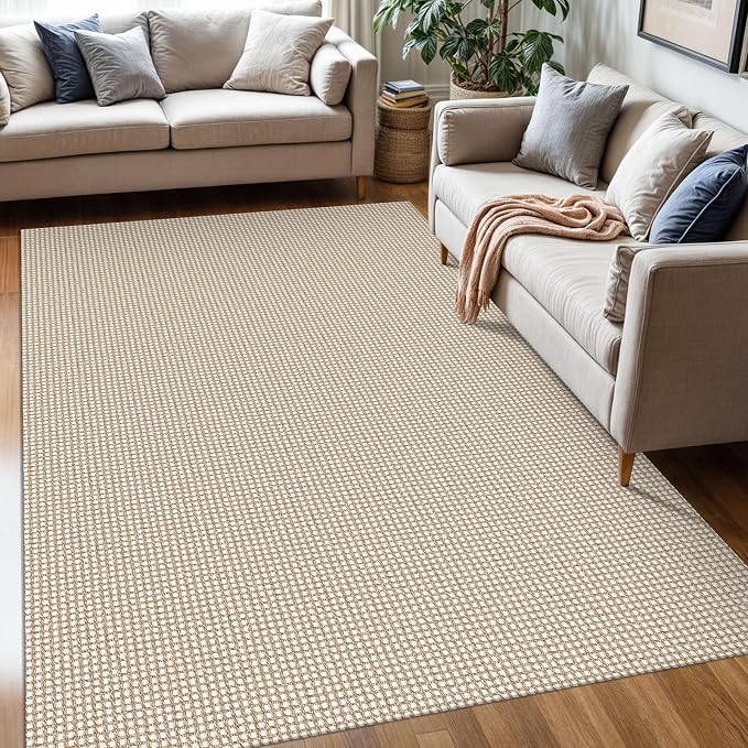 KOZYFLY Washable Area Rug 5x7 ft Rubber Backed Non Slip Rugs by KOZYFLY