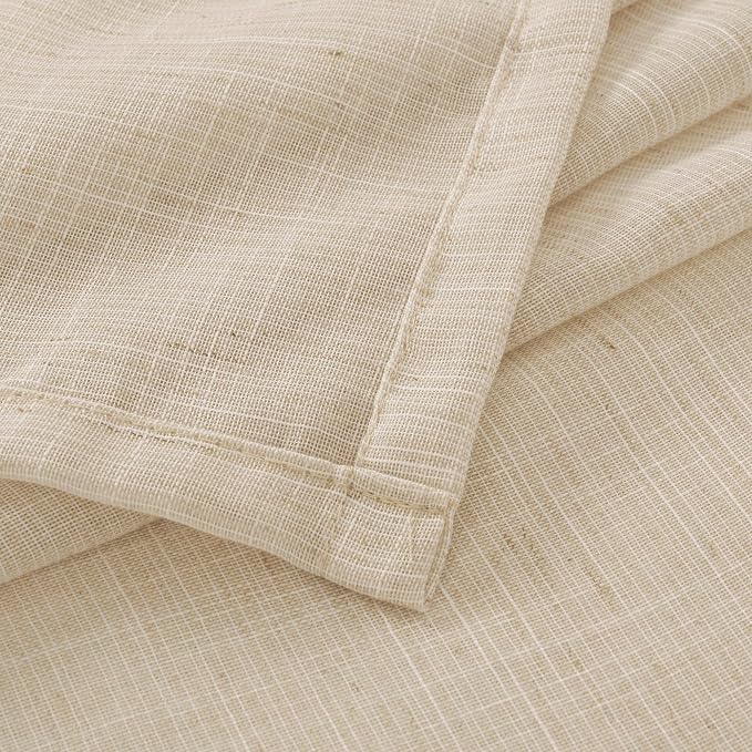 BGment 40 Inch Length Burlap Linen Curtains - Image 8