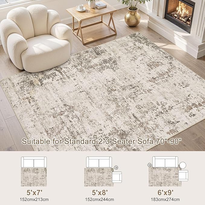 UERMEI 5x7 Area Rug Living Room Rugs - Image 2