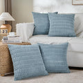 Fancy Homi 4 Packs Boho Light Blue Decorative Throw Pillow Covers 20x20 Inch by Fancy+Homi