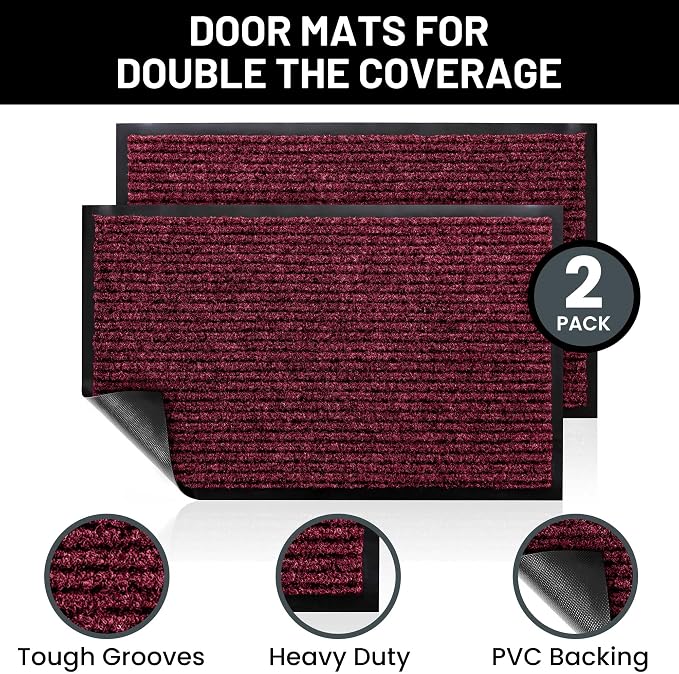 Sierra Concepts 2-Pack Front Door Mat Red - Image 2