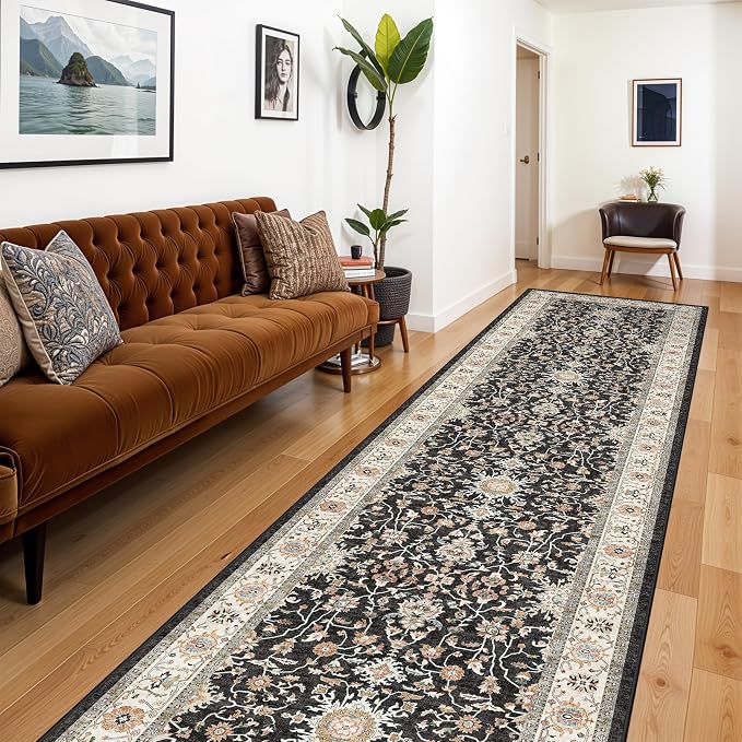 3x12 Long Hallway Runner Rug: Washable Non-Slip Rugs - Image 2