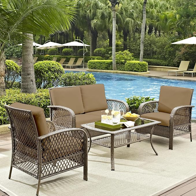 8Pcs Outdoor Cushion Covers, Patio Cushion Covers, Stretch Elastic Slipcovers - Image 6