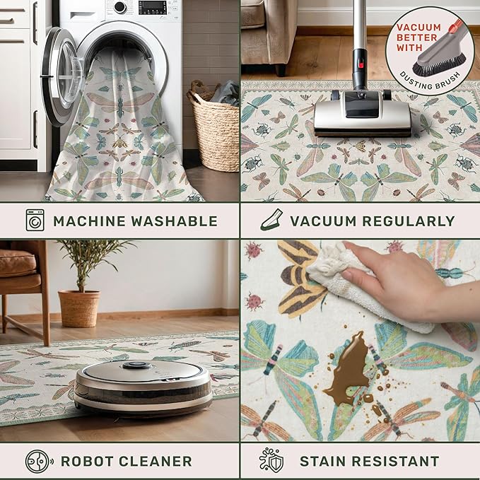 Green Butterfly Rugs for Girls Bedroom - Image 4