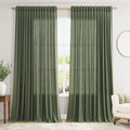 Extra Wide 100x96 Inch Linen Curtains by Nanspring