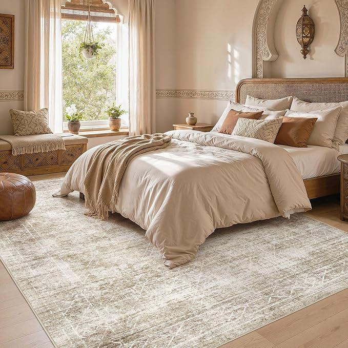cotiled 6x9 Area Rugs for Living Room: Boho Washable Rug for Dining Room | - Image 5
