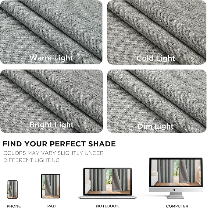 Joydeco Linen Blackout Curtains - Image 9