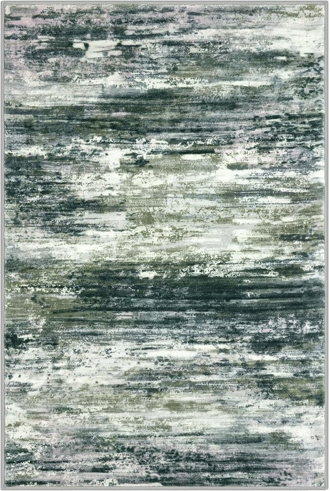 KOZYFLY Small Area Rug 2x3 Rug Entryway Rugs Modern Abstract Indoor Non-Slip - Image 8