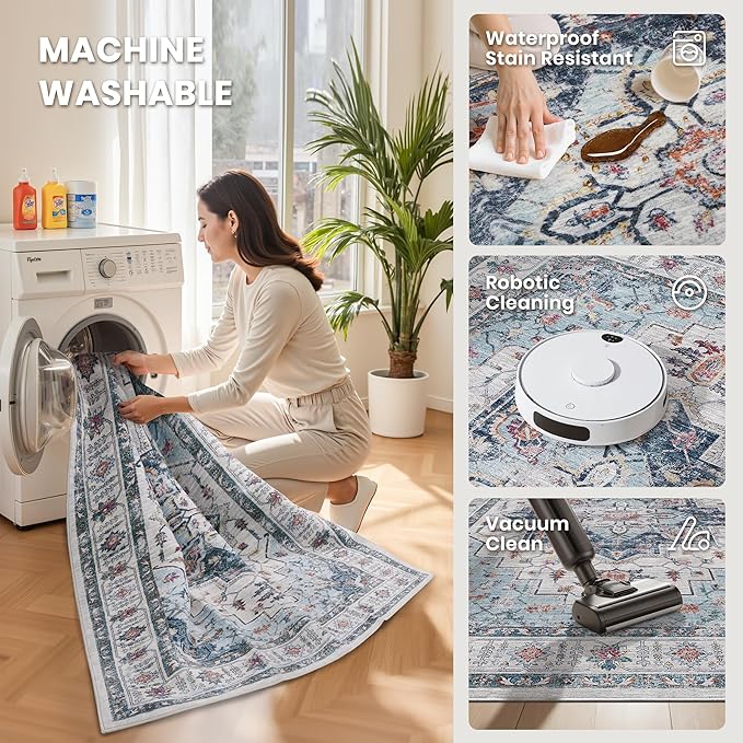 zesthome 6x9 Area Rugs, Machine Washable Rugs - Image 5