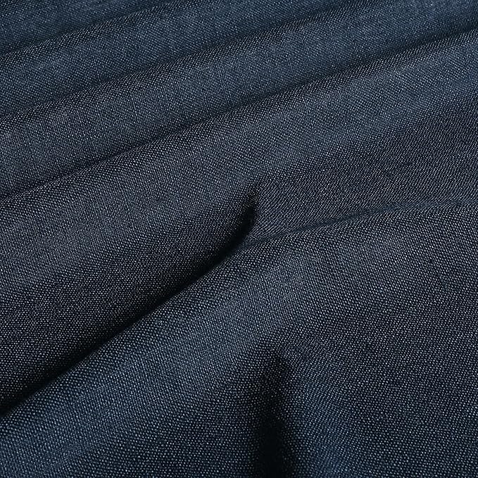Vision Home Navy Blue Pinch Pleated Full Blackout Curtains Linen Blended Room - Image 7