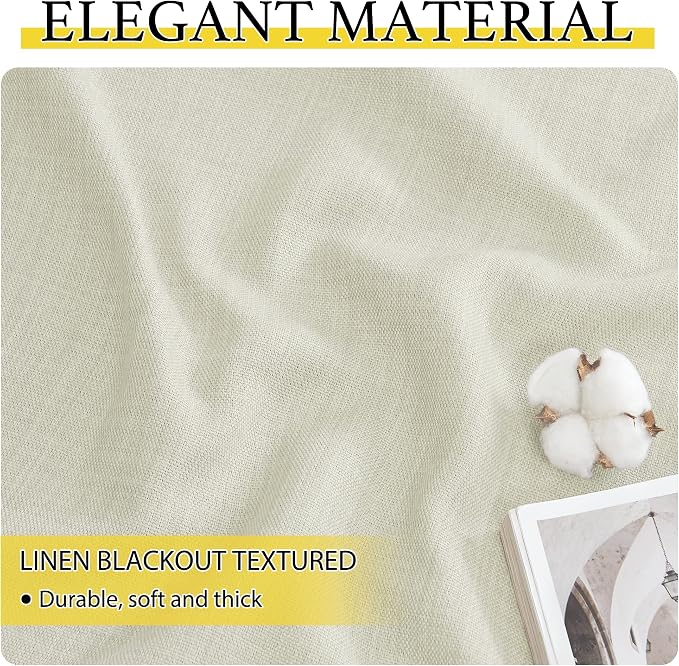 NICETOWN 30 Inch Length Curtain Valances, 2 Panels Blackout Thermal Insulating - Image 6