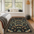 5x8 Black Rug for Bedroom by HazoHaus
