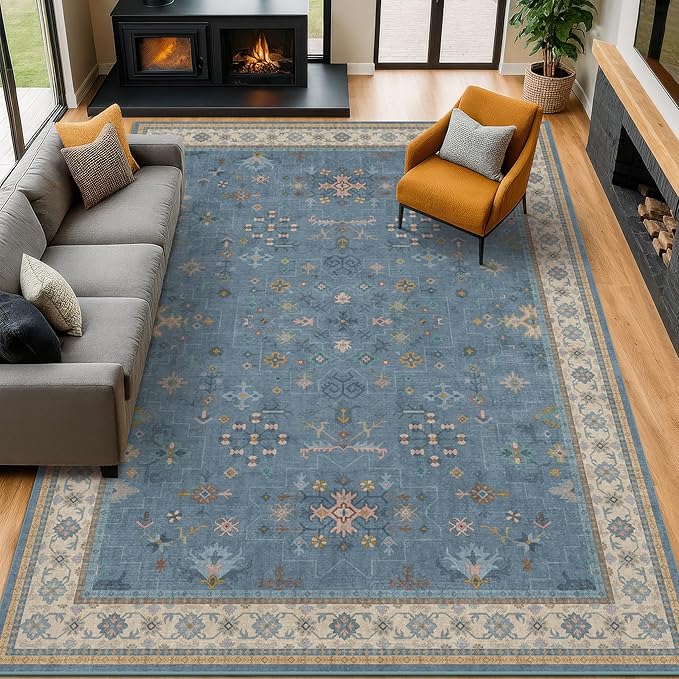 Hazo Haus Boho 9x12 Soft Rugs for Living Room by HazoHaus