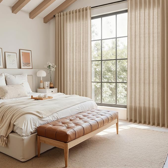Nanspring Sand Beige Curtains 108 Inches Long - Image 8