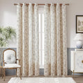 jinchan Floral Linen Curtains for Living Room 84 Inch Length Butterfly Curtain by JINCHAN