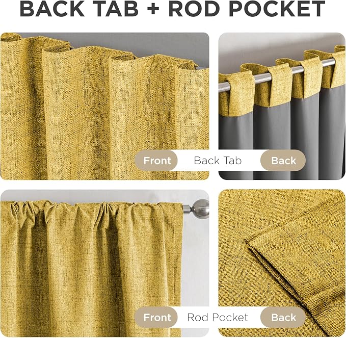 Joydeco Linen Blackout Curtains - Image 6