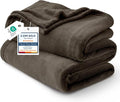 Bedsure GentleSoft Fleece Throw Blanket Brown by BEDSURE