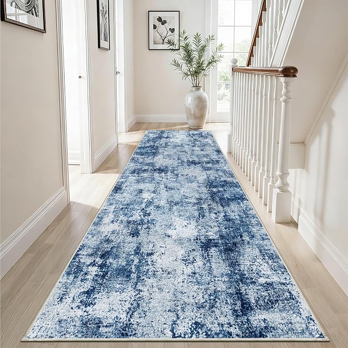 3x10 Washable Runner Rug for Hallway: Non Slip Runners Rugs Easy-to-Clean by WIEVEDENS