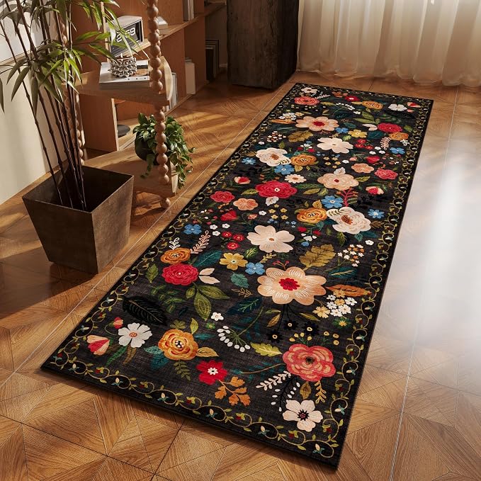 Rugcomf Runner Rug for Hallways Kitchen Rug Non Slip 2'6''x8' Washable Runner - Image 4