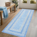GarveeHome 2x6 Modern Bordered Runner Rug Soft Non Slip Washable Floor Carpet by GarveeHome