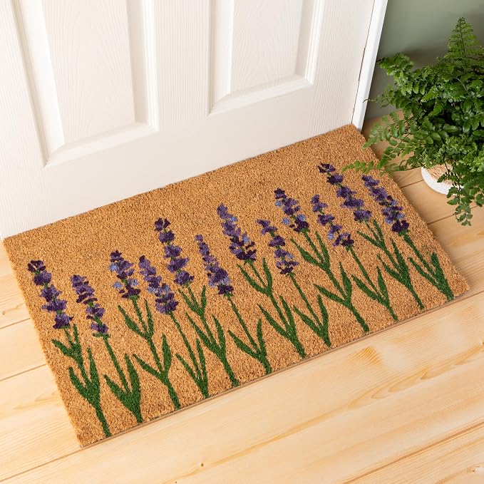 Now Designs Lavender Doormat, W18 x L30in, Durable Outdoor Welcome Mat - Image 2