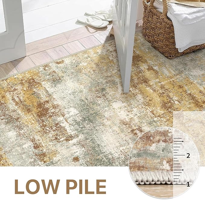 Area Rugs 5x8 for Living Room Bedroom, Modern Abstract Machine Washable Rug - Image 9