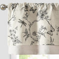 jinchan Floral Curtain Valance for Windows 16 Inch Linen Valance for Kitchen by JINCHAN