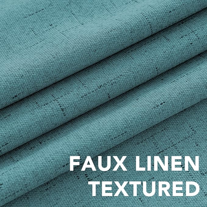 H.VERSAILTEX Linen Blackout Curtains 96 Inches Long 100% Absolutely Blackout - Image 4
