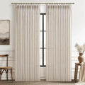 Pinch Pleated Light Filtering 60 Inch Wide Natural Curtains 84 Inches Long by PleatedDrapes