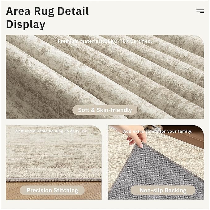 Soalmost Runner Rug 2'x6' Washable Non-Slip Runner Rugs - Image 7