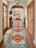 SERISSA Runner Rug for Hallways, Extra Long Boho Rug Ultra Soft Vintage Orange by SERISSAHomeDecorCollection