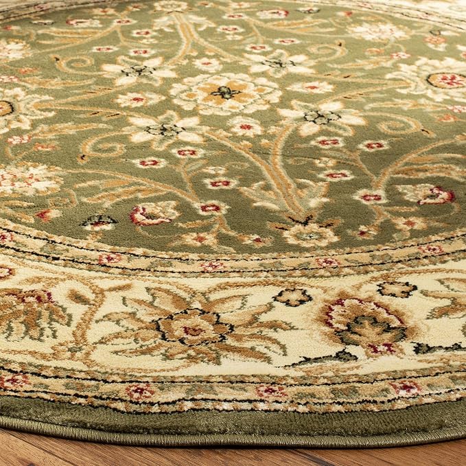 SAFAVIEH Lyndhurst Collection 10' Round Sage/Ivory LNH212C Traditional Oriental - Image 4
