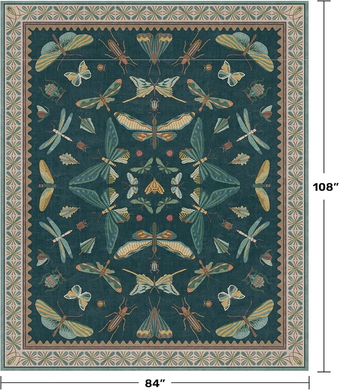 Insect Boho 7X9 Washable Living Room Rug - Image 2