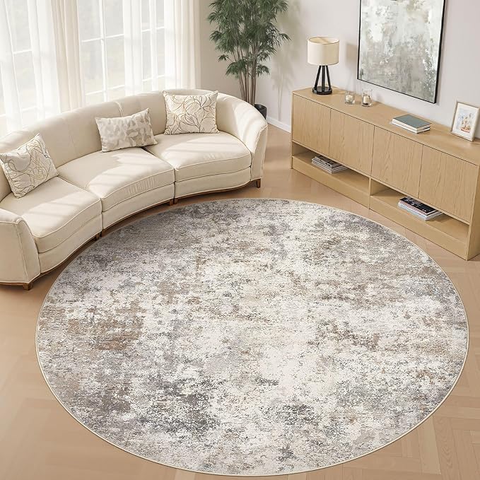 UERMEI 10ft Round Area Rug Living Room Rugs by UERMEI